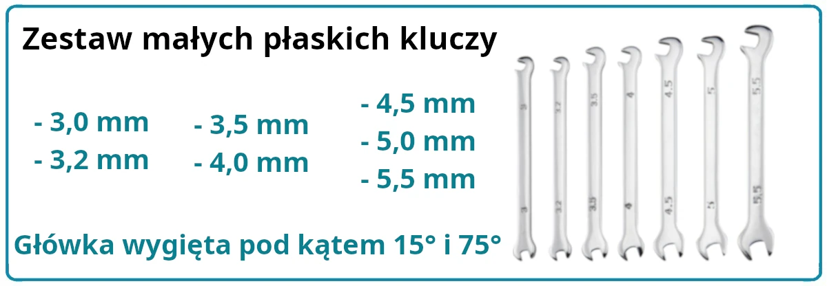 Zewstaw małych kluczy płaskich DONAU Zewstaw małych kluczy płaskich DONAU