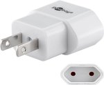 Przejściówka, adapter podróżny USA, Kanada, Japonia 2-pin, biały (Goobay)