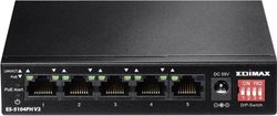 Edimax ES-5104PH 5-portowy przełącznik Fast Ethernet z 4 portami PoE + i przełącznikami przełączającymi EDIMAX ES-5104PH V2 Switch sieciowy 5 Portów 100 MBit/s funkcja PoE