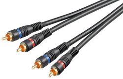 Kabel audio stereo Goobay podwójnie ekranowany 2x cinch 10 m