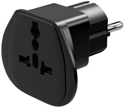 Przejściówka, adapter podróżny Goobay 94028, gniazdo Włochy, USA, UK / wtyczka polska z uziemieniem