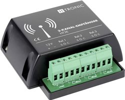 H-Tronic HT3E Odbiornik radiowy 3-kanałowy Częstotliwość 868.35 MHz 12 V/DC