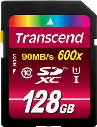 Karta pamięci SDXC Transcend TS128GSDXC10U1, 128 GB, Class 10, UHS-I, 90 MB/s / 45 MB/s