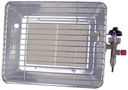 Ogrzewacz gazowy Eco z regulatorem 50mbar, obudowa z blachy stalowej Grzejnik gazowy Rothenberger Industrial 35984 4.2 kW