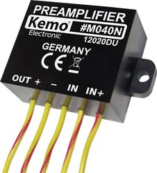 Moduł uniwerslny przedwzmacniacza Kemo, M040N, 9 - 24 V, 200 - 1000 mV, 20 Hz - 20 kHz